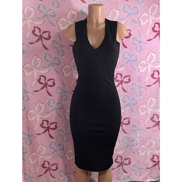 Y2K Brat Star Body Con Black Party Cocktail Dress Size Medium - Picture 1 of 9